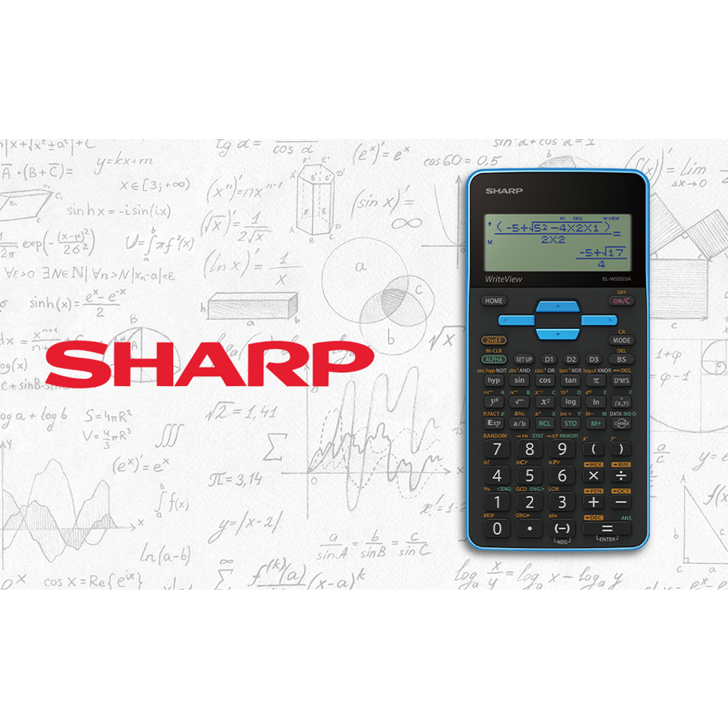 Sharp EL535 Scientific Calculator - 422 Functions- Blue