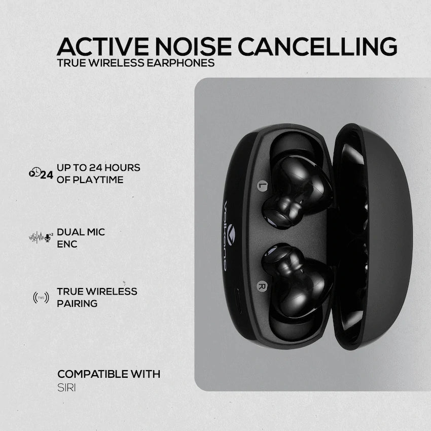 Volkano Nomad Active Noise-Cancelling True Wireless Earphones - Black - image 3