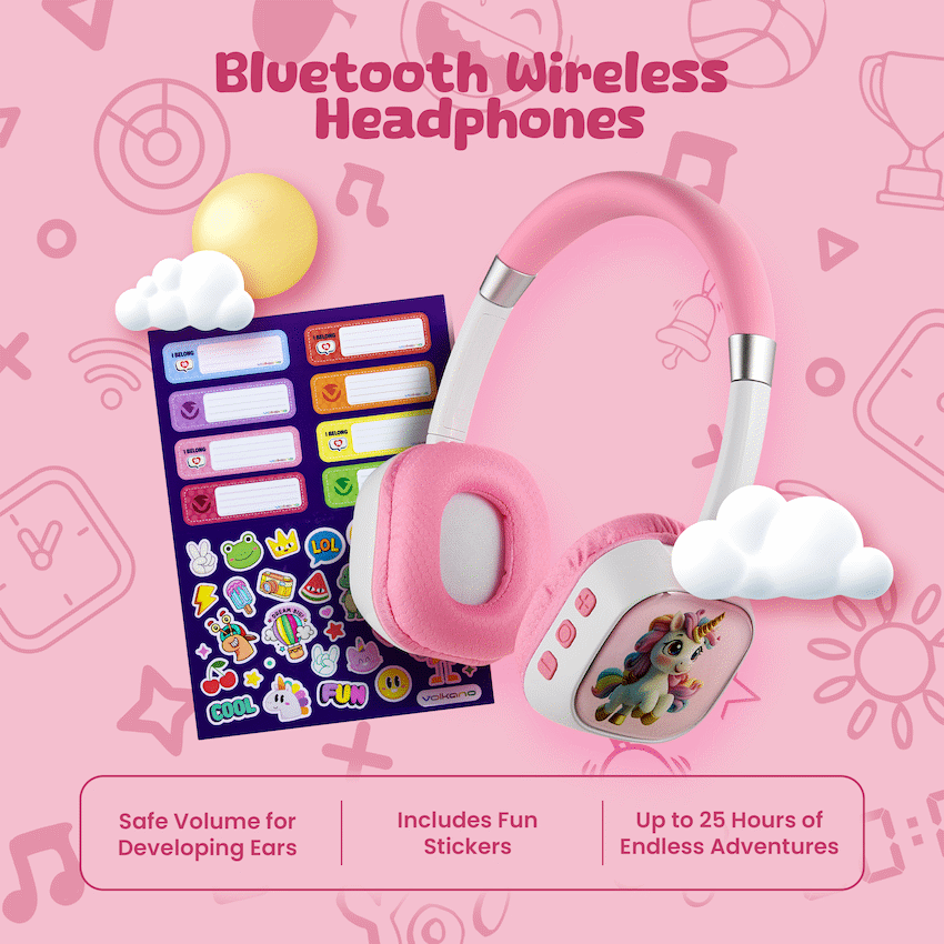 Volkano Wonder Bluetooth Wireless Headphones - Pink - image 3