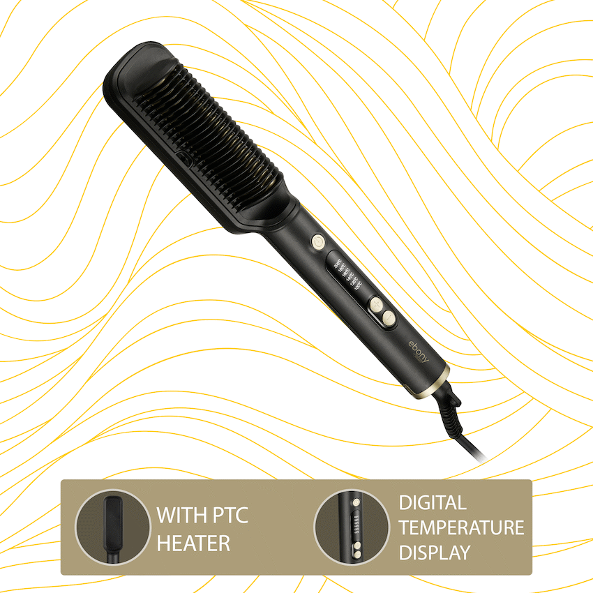 Carmen Ebony Hair Straightening Brush - image 3