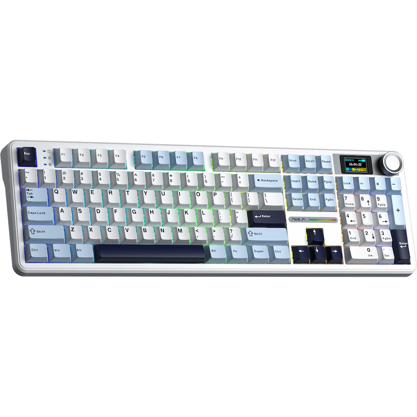 Aula Mechanical Gasket LCD Full Keyboard Multimode - Black/Grey - image 3