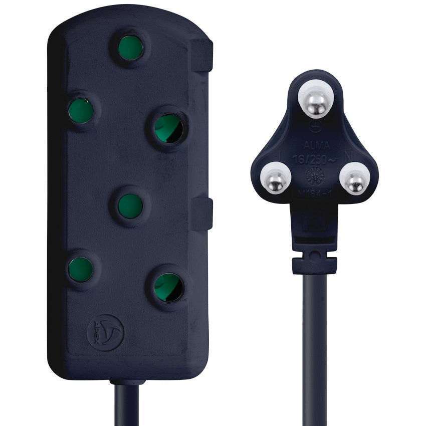 Switched Light-Duty Side-by-Side (SBS) Extension Leads 3m - BK - image 3