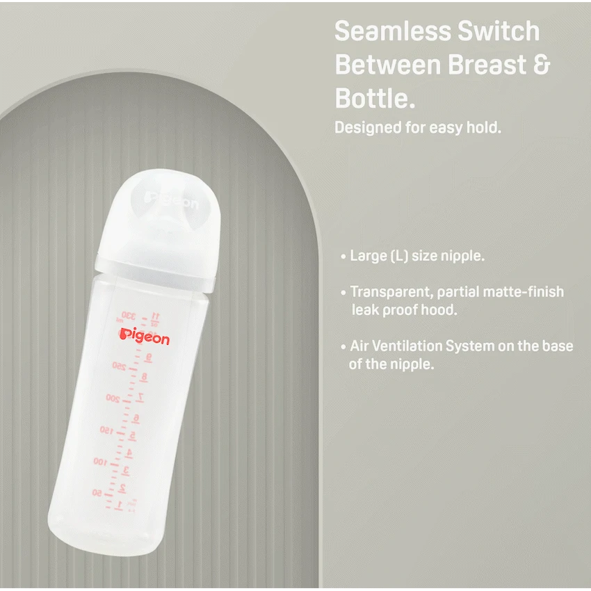 Pigeon Softouch 3 Bottles PP 330ml (L) Triple Pack - image 3
