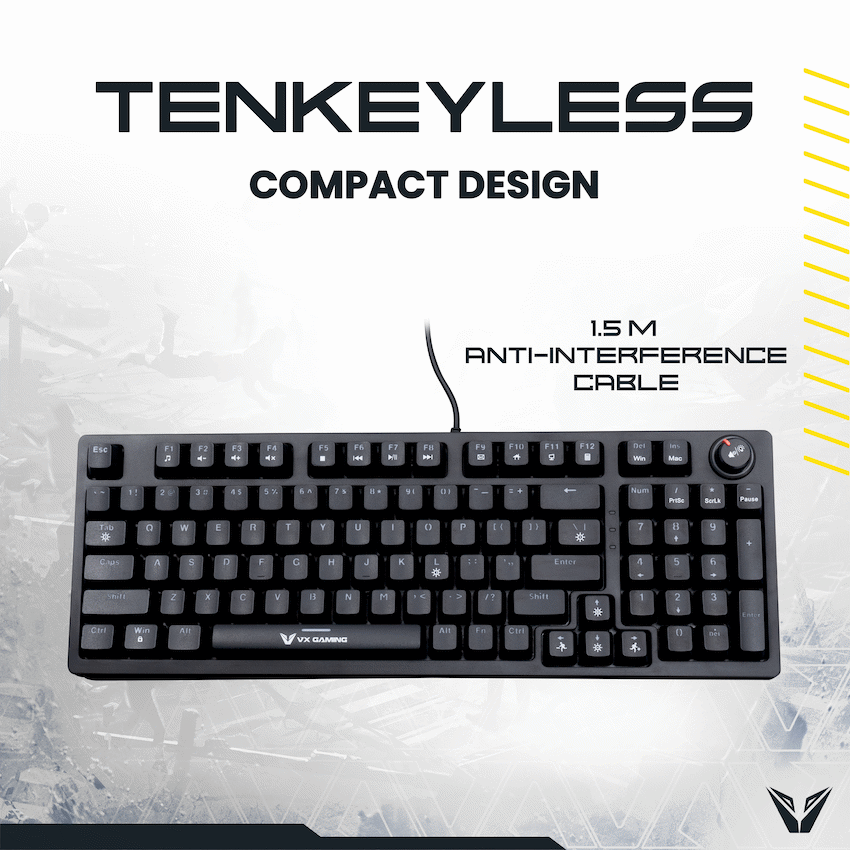 VX Gaming Warborn RGB TKL Mechanical Keyboard - image 3