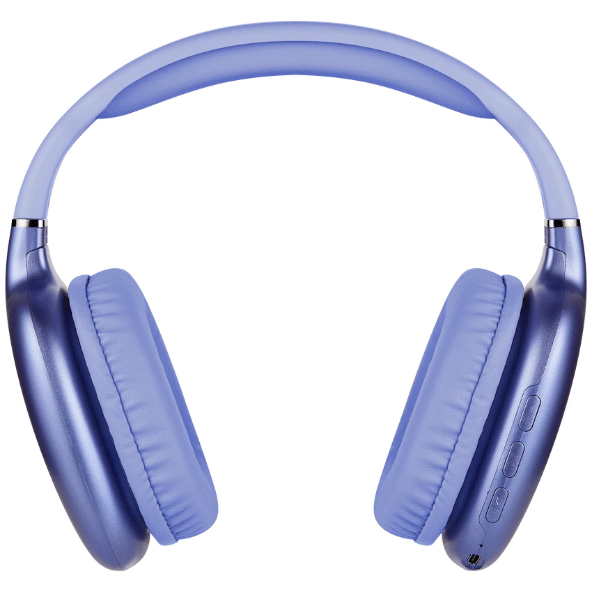 Pro Bass Retro Bluetooth Wireless Headphone with PU Case - Purple - image 3