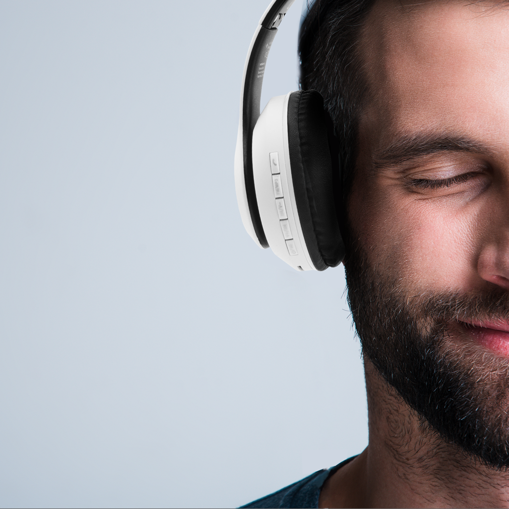 Volkano Impulse Series Bluetooth Headphones - White