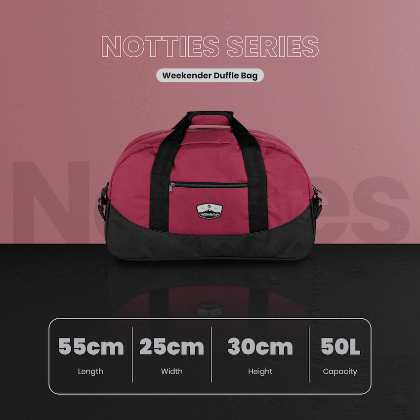 Volkano Notties Weekender Duffle 50l - Red/Black - image 3