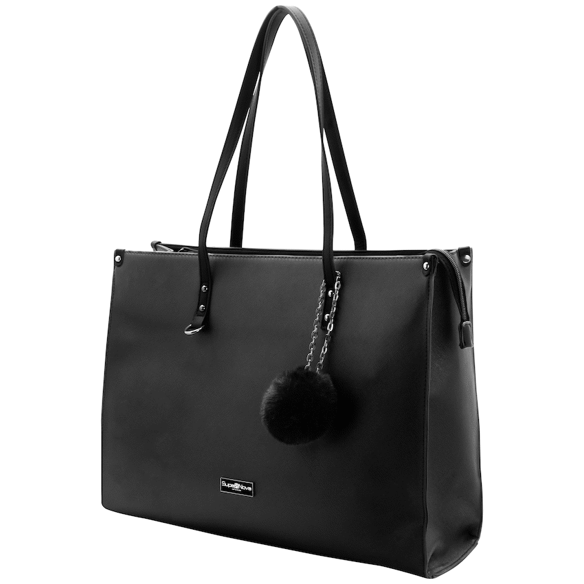 Supanova Pompom Ladies Laptop Bag - Black - image 3