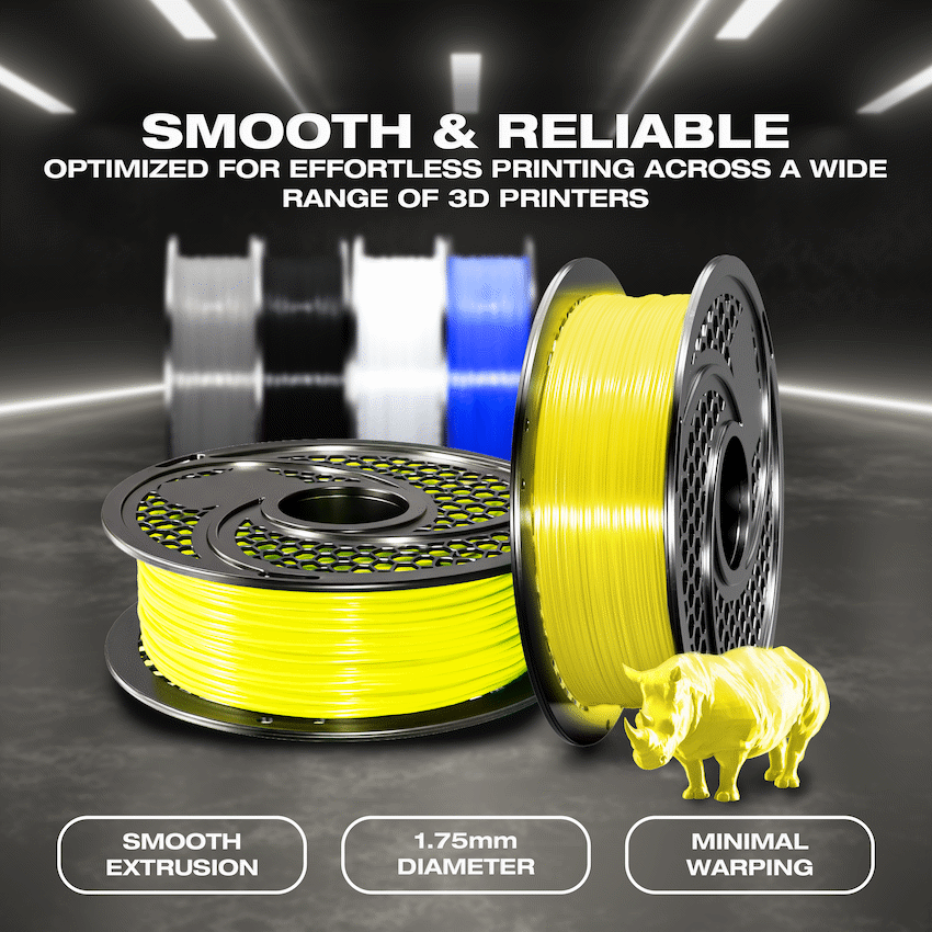 SA Filament PLA UV Neon Filament 1kg -  Lunar Yellow - image 3