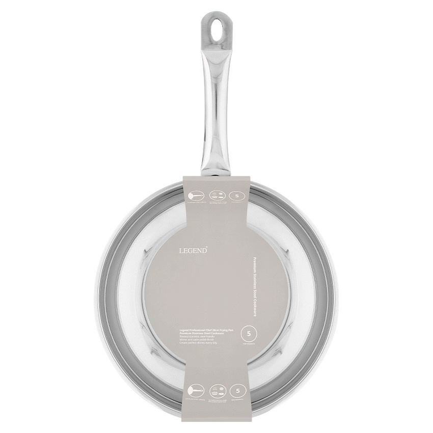 Legend Prof Chef 28cm Stainless Steel Frying Pan - image 3