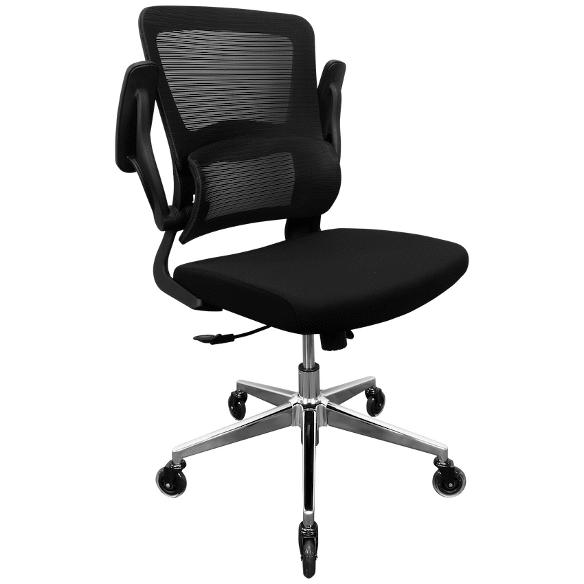 Everfurn Premium Dakota Mid Back Office Chair, Chromed Steel - Black - image 3