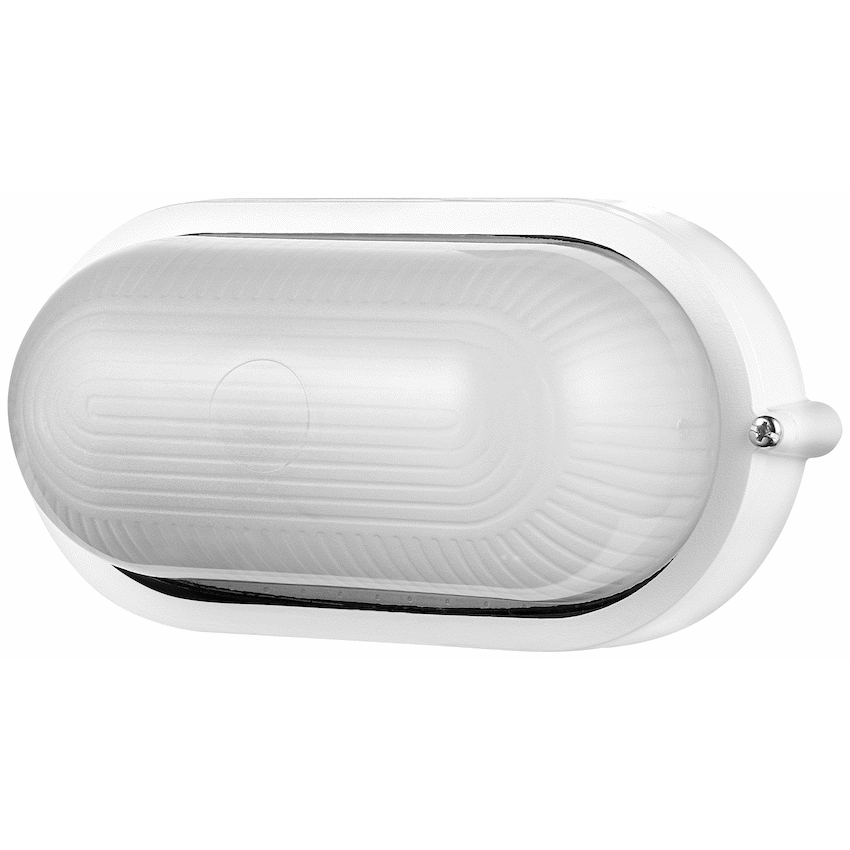 Ellies Illume Series - AC Oval Bulkhead - Aluminium + Glass - E27 Base - WT - image 3