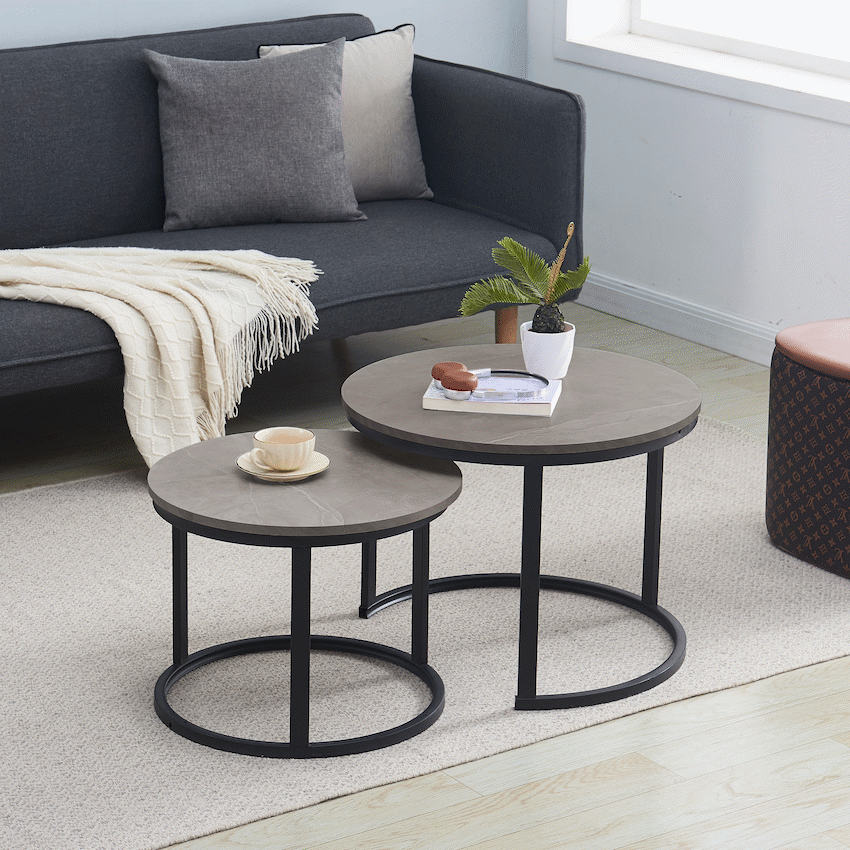 Everfurn Indus Nesting Coffee Table - Ash Grey - Extra Large (2 Piece) - image 3