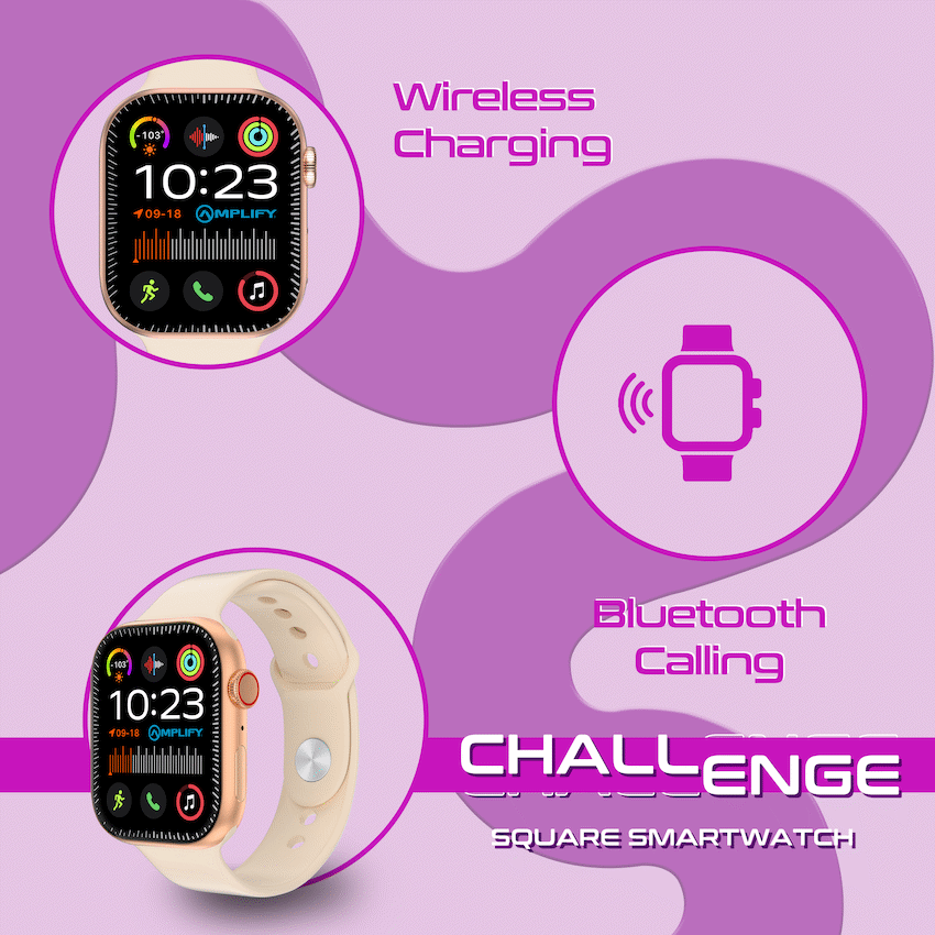 Amplify Challenge Series Square Smartwatch - Gold - image 3