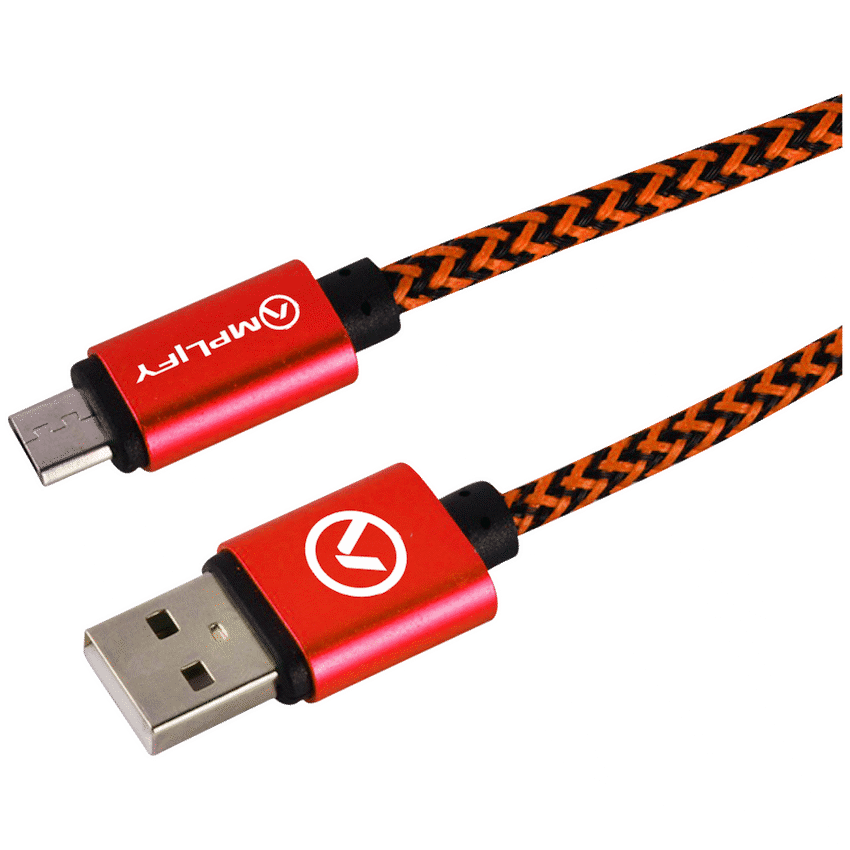 Amplify Linked Series Micro USB Braided Cable - 2m - Black/Red - image 3