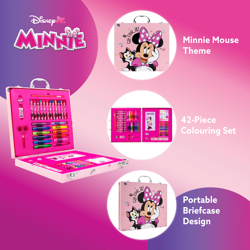 42-Piece Colouring Stationery Briefcase - Minnie Mouse - image 3