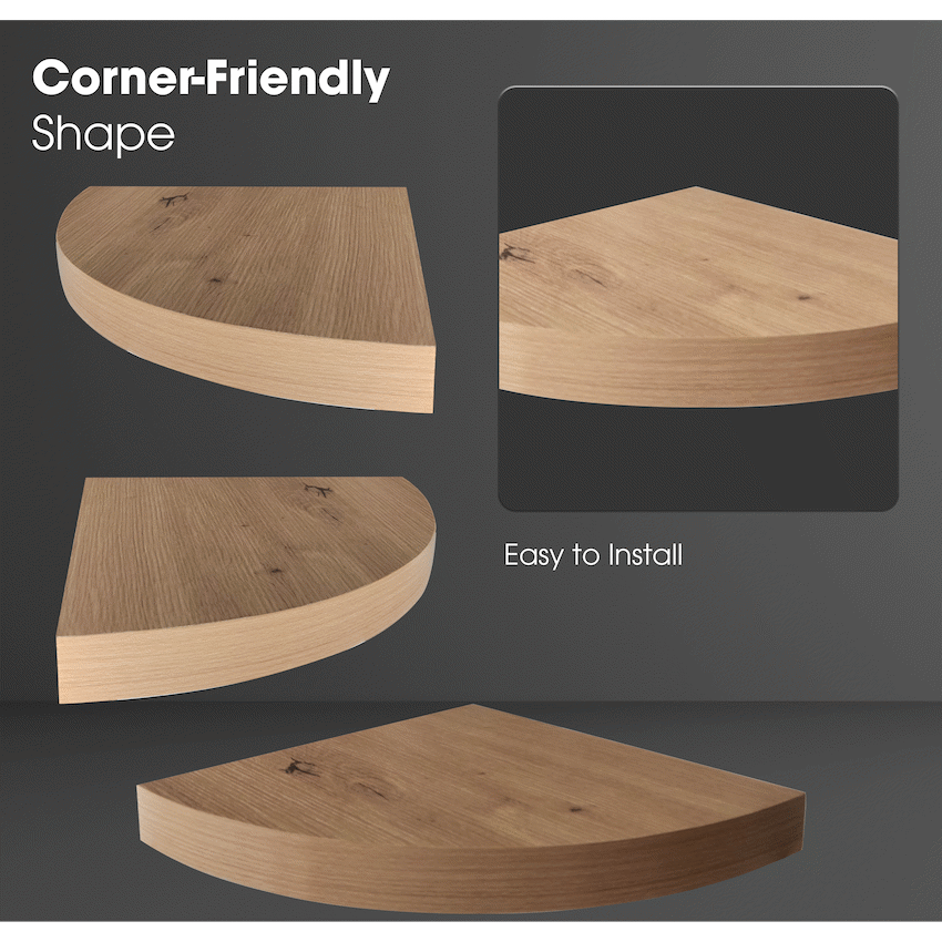 Everfurn Arched Floating Corner Wall Shelf - image 3