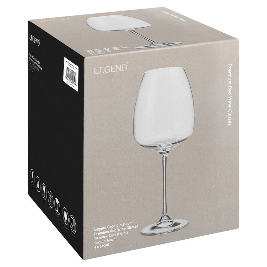 Legend Cape Classique Red Wine Glass 610ml - 4 Pack - image 3