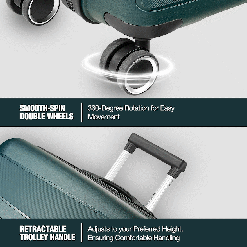 Travelwize Tourer PP 75cm 4-wheel Spinner Luggage Petrol - image 3