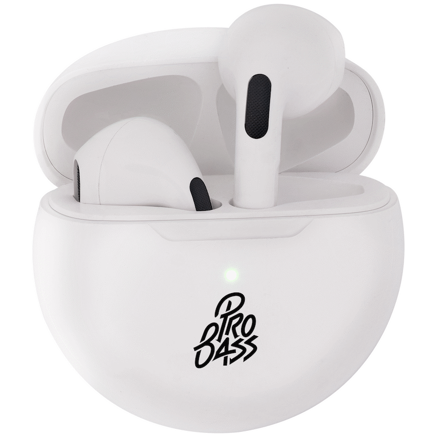 Pro Bass Future Series True Wireless Earphones with Charging Case - White - image 3