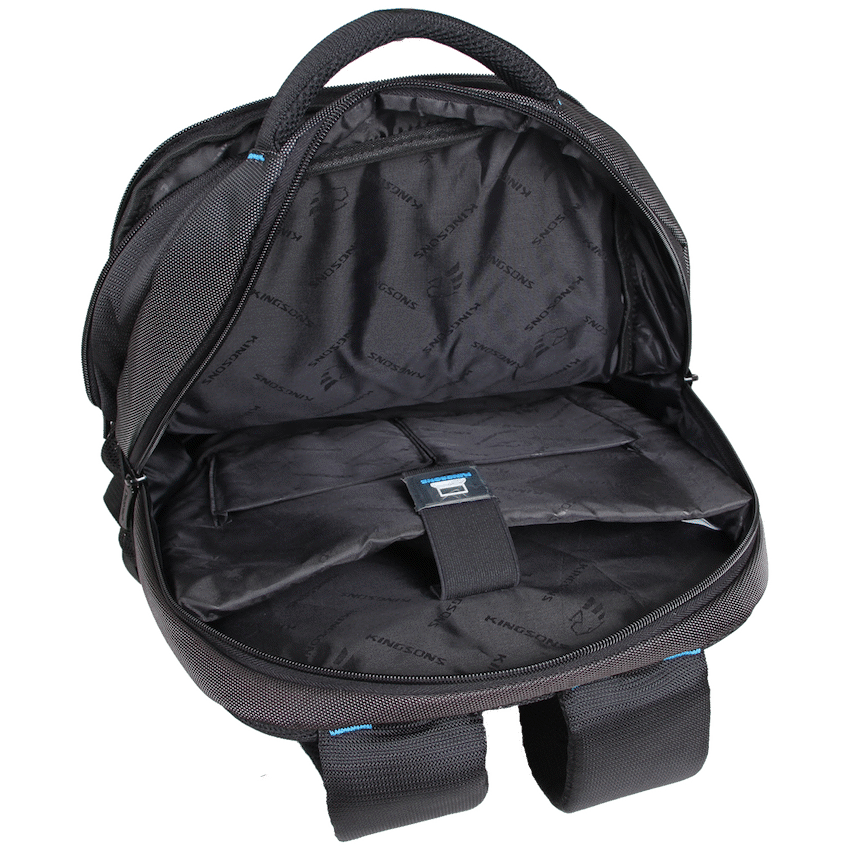 Kingsons 15.6" black laptop backpack with key chain - image 3