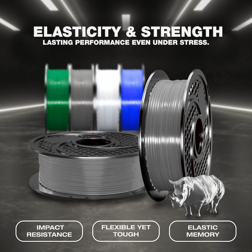 SA Filament TPU 95A Filament 500g - Grey - image 3