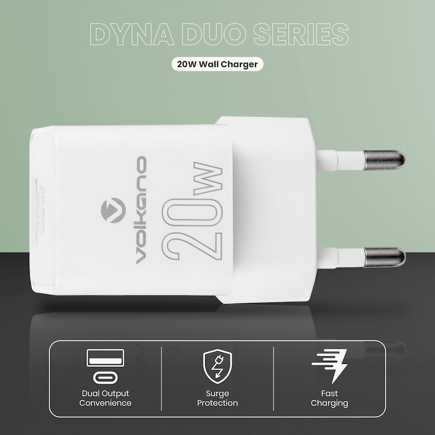 Volkano Dyna Duo 20w PD + QC 3.0 Wall Charger - image 3