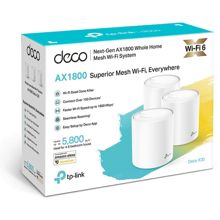 TP-Link Deco X10 (3-Pack) AX1500 Whole-Home Mesh Wi-Fi 6 System (Tri-Band) - image 3