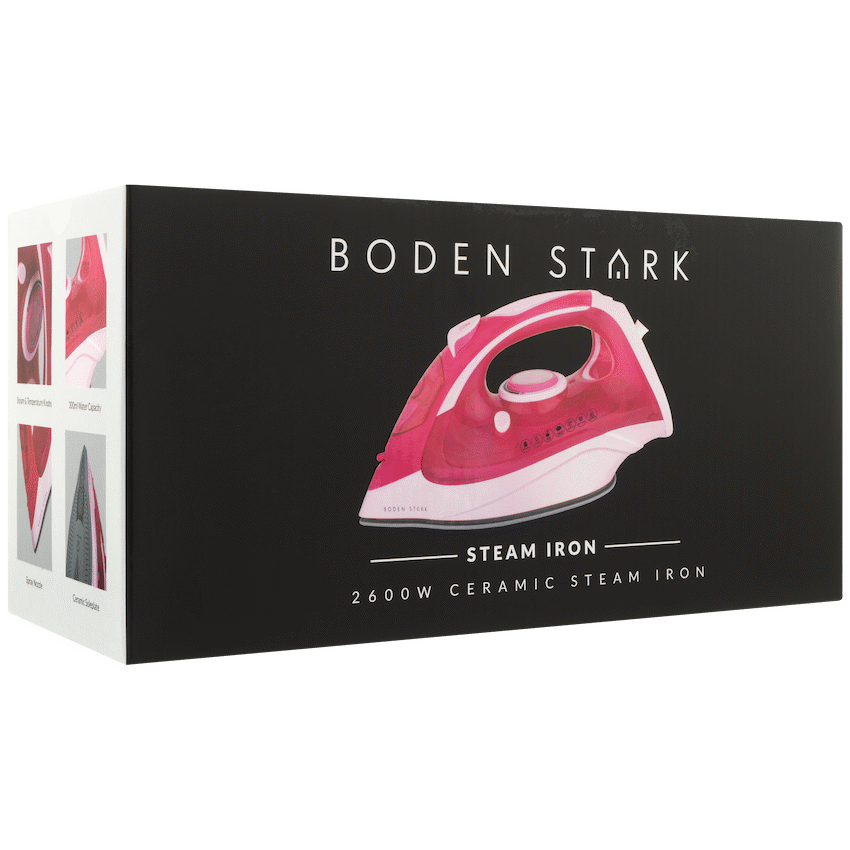 Boden Stark 2600W Ceramic Steam Iron - Pink - image 3