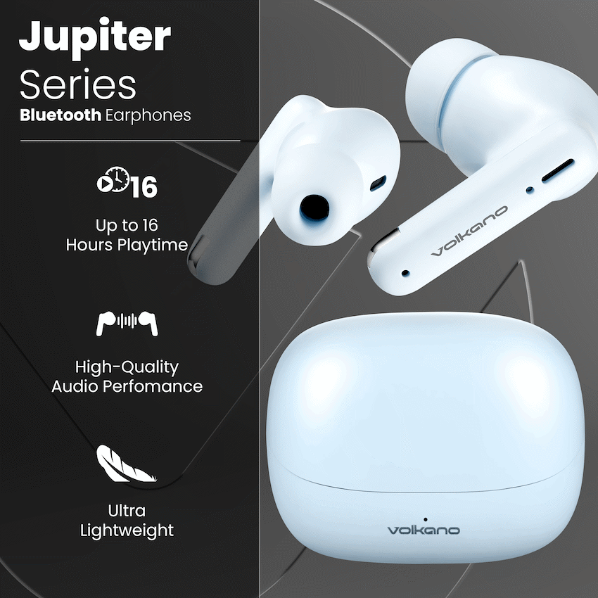 Volkano Jupiter Series TWS Earphones - Pastel Blue - image 3