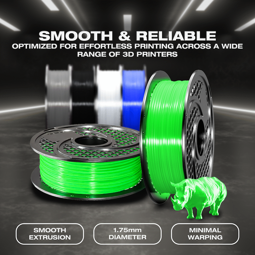 SA Filament PLA UV Neon Filament 1kg -  Luminous Green - image 3