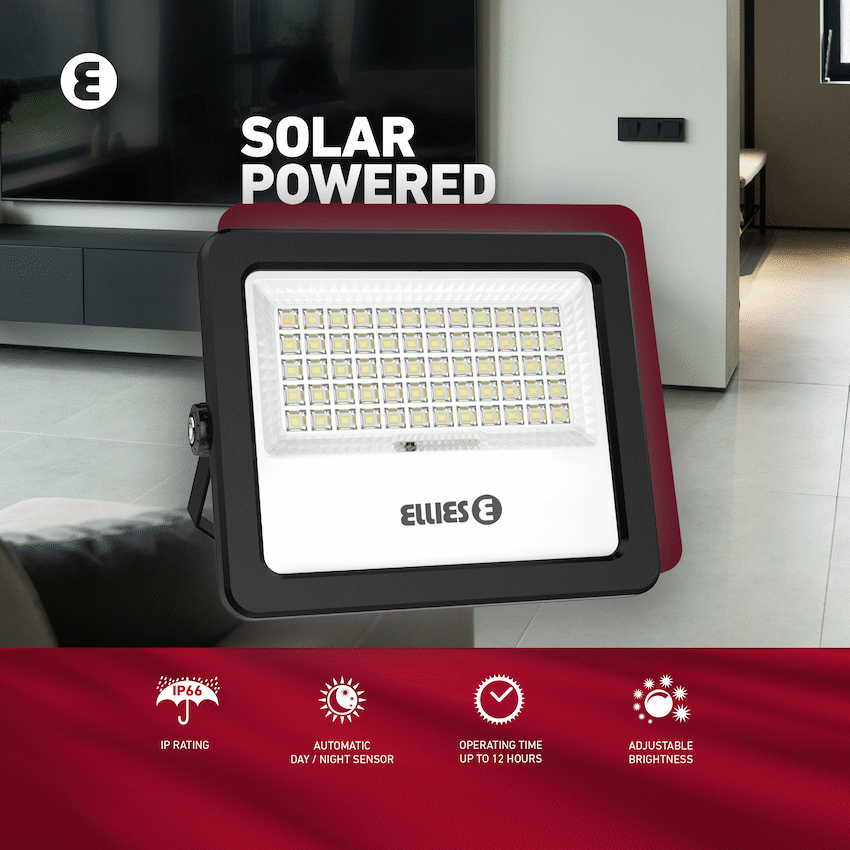 Ellies Nebula Series 60W Solar Flood Light  with 3CCT -BK - image 3