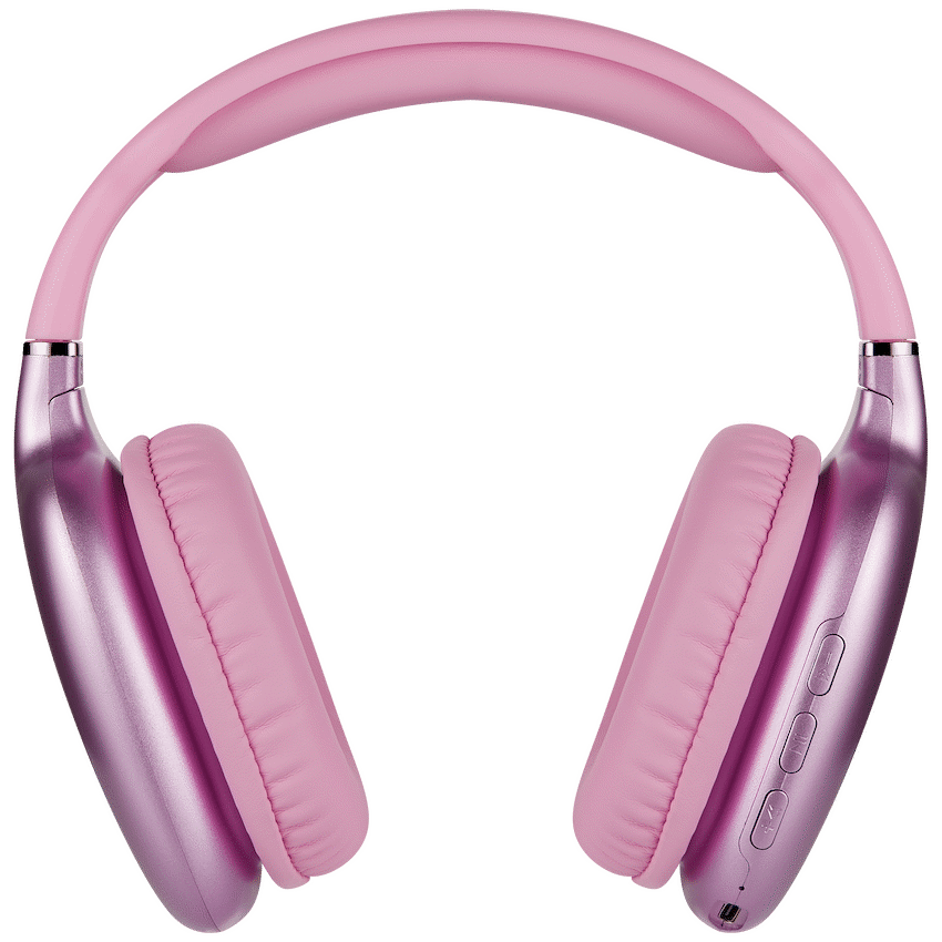 Pro Bass Retro Bluetooth Wireless Headphone with PU Case - Pink - image 3