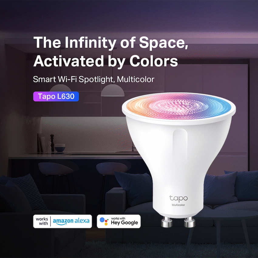 TP-Link Tapo L630 3.7w Smart Wi-Fi Multicolour, Dimmable, GU - image 3