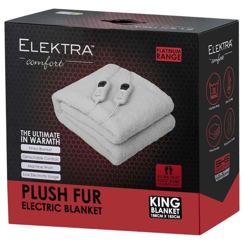 Elektra Comfort Electric Blanket - King - Fur - image 3