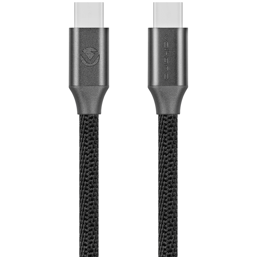 Volkano Weave Series Type-C to Type-C Cable (1.2m, 60w) - Black - image 3