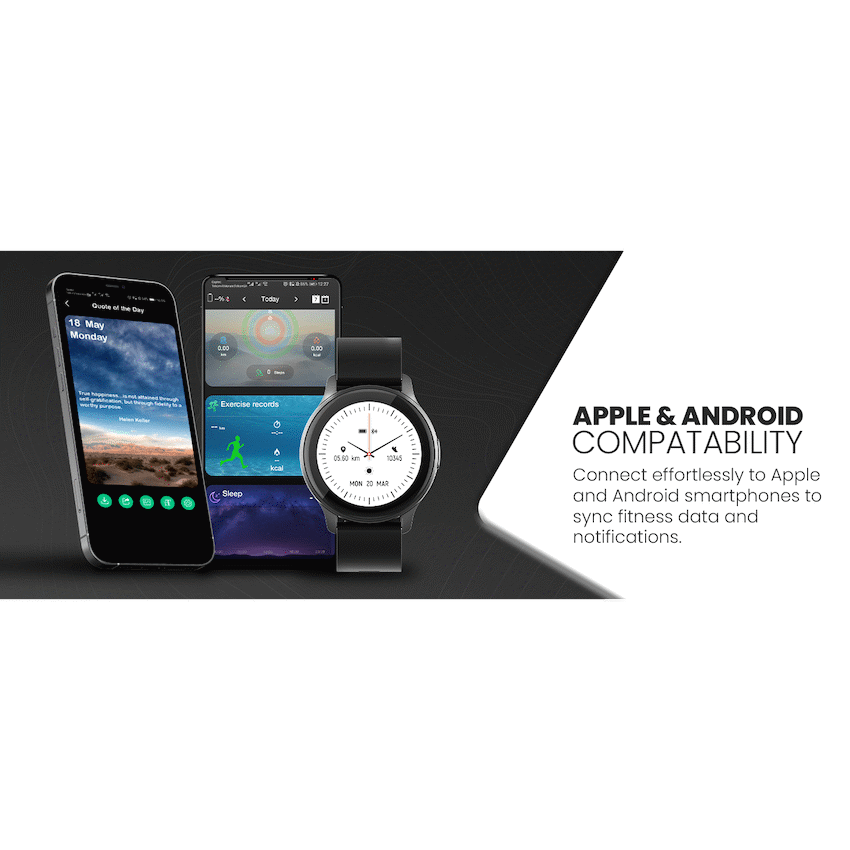 Volkano Active Tech Trend series Watch with heart rate monitor - Black - image 3