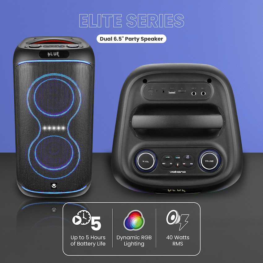 Volkano Elite Series Dual 6.5" Party Speaker - image 3