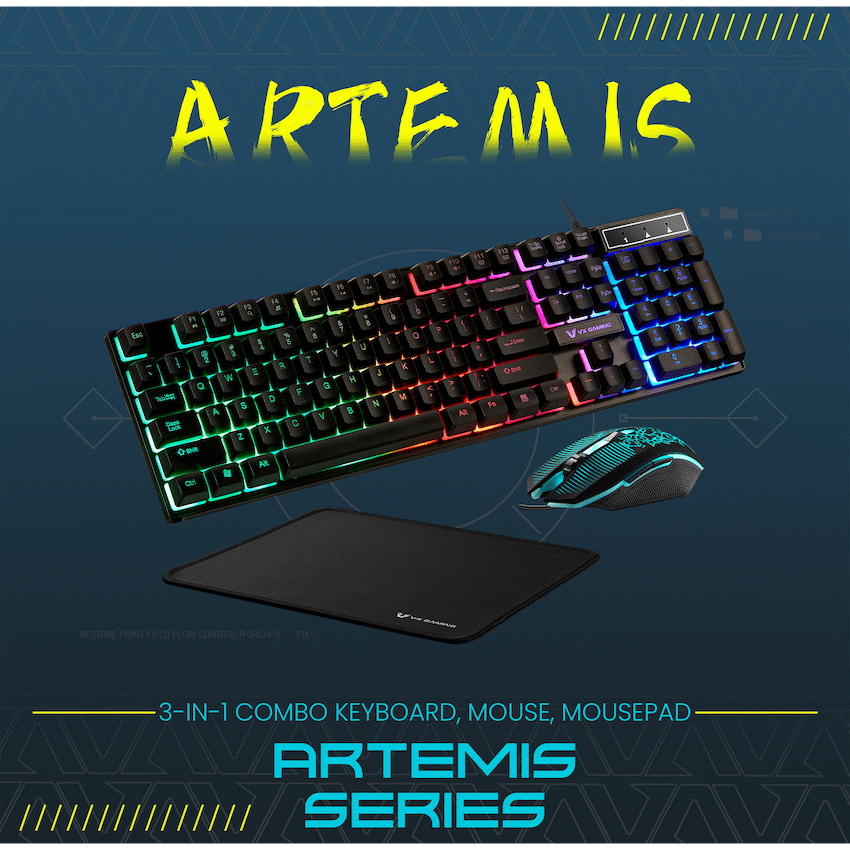 VX Gaming Artemis series 3-in-1 Combo KB, Mouse, Mousepad - image 3