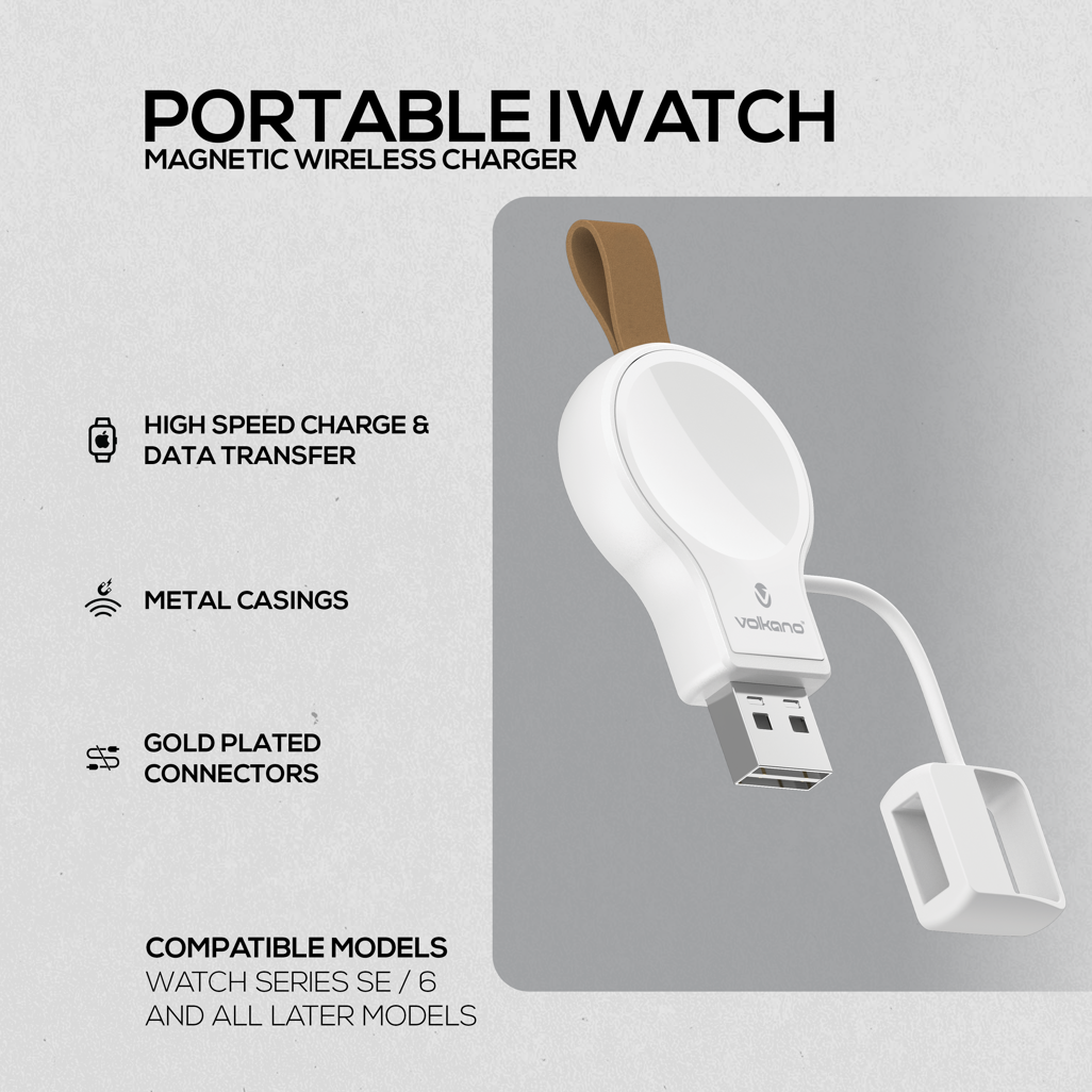 Volkano Magni Time Series - Portable iWatch Magnetic Wireless Charger
