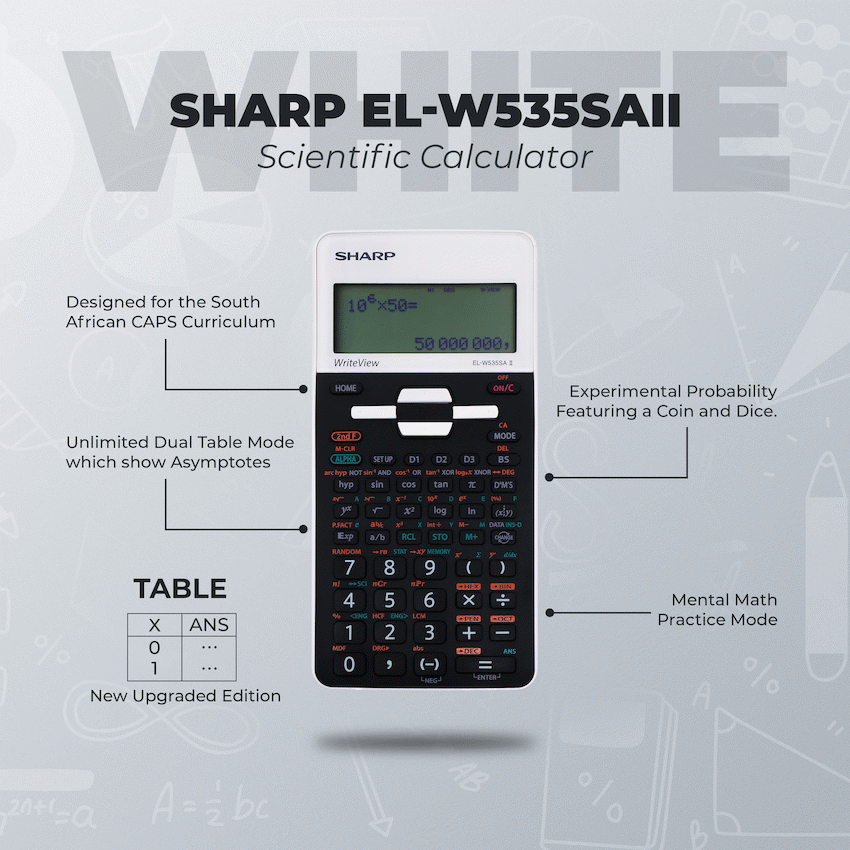 Sharp EL-W535SAII-White Scientific Calculator - image 3
