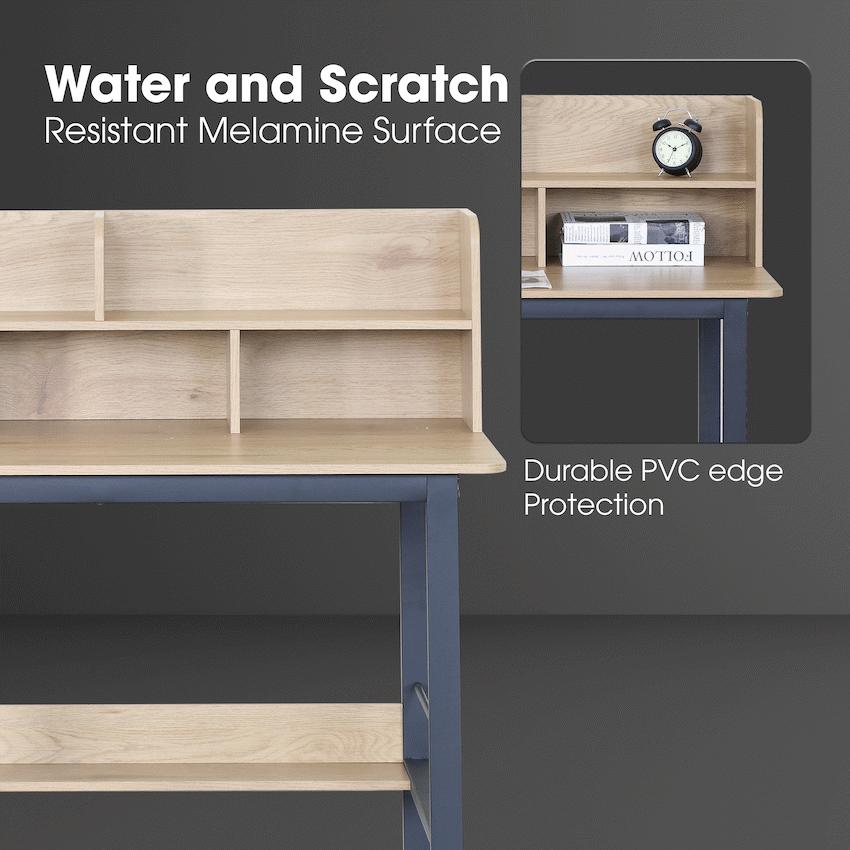 Everfurn Marcel Office Desk With Shelves - image 3