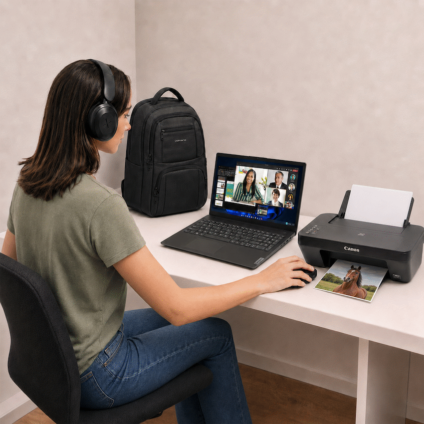 Lenovo Laptop 82YU015DSA - V15 AMD Ryzen 5 16/512 Printer+Bag+Mouse+Headphone - image 3