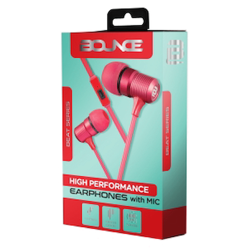 Bounce Beat Series Earphones - Red - image 3