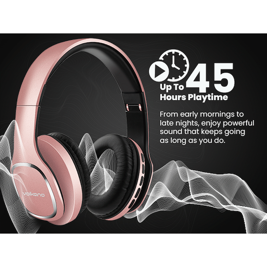 Volkano Phonic Series Bluetooth Full-Size Headphones - Rose Gold - image 3