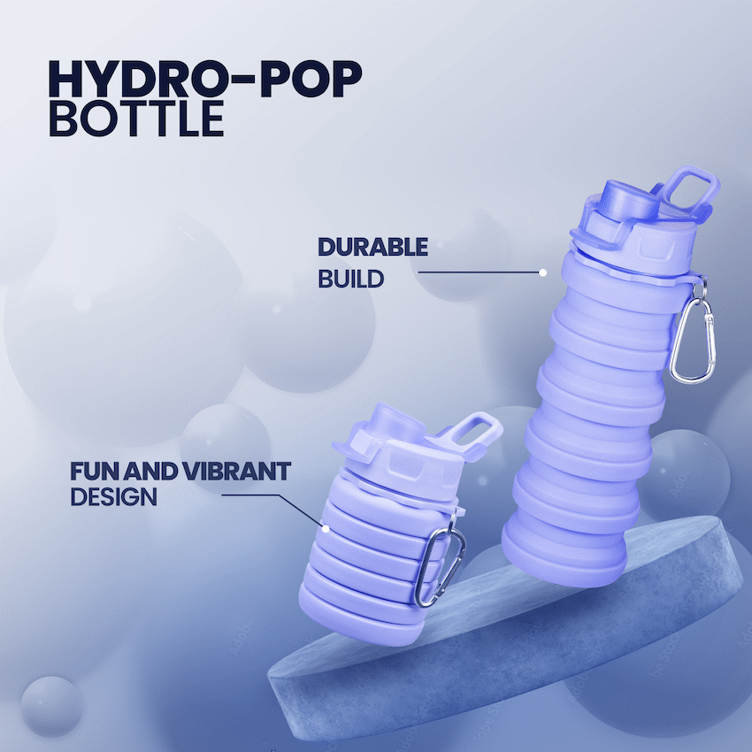 Quest Hydro-Pop Bottle 500ml - Purple - image 3