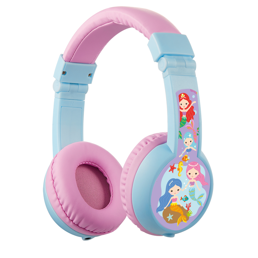 Volkano Sidekick Series Wired Kiddies Headphones with Share Port - Lavender/Light Blue - image 3