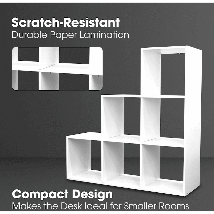Everfurn Hexagon Bookshelf, High Pressure Laminate - image 3