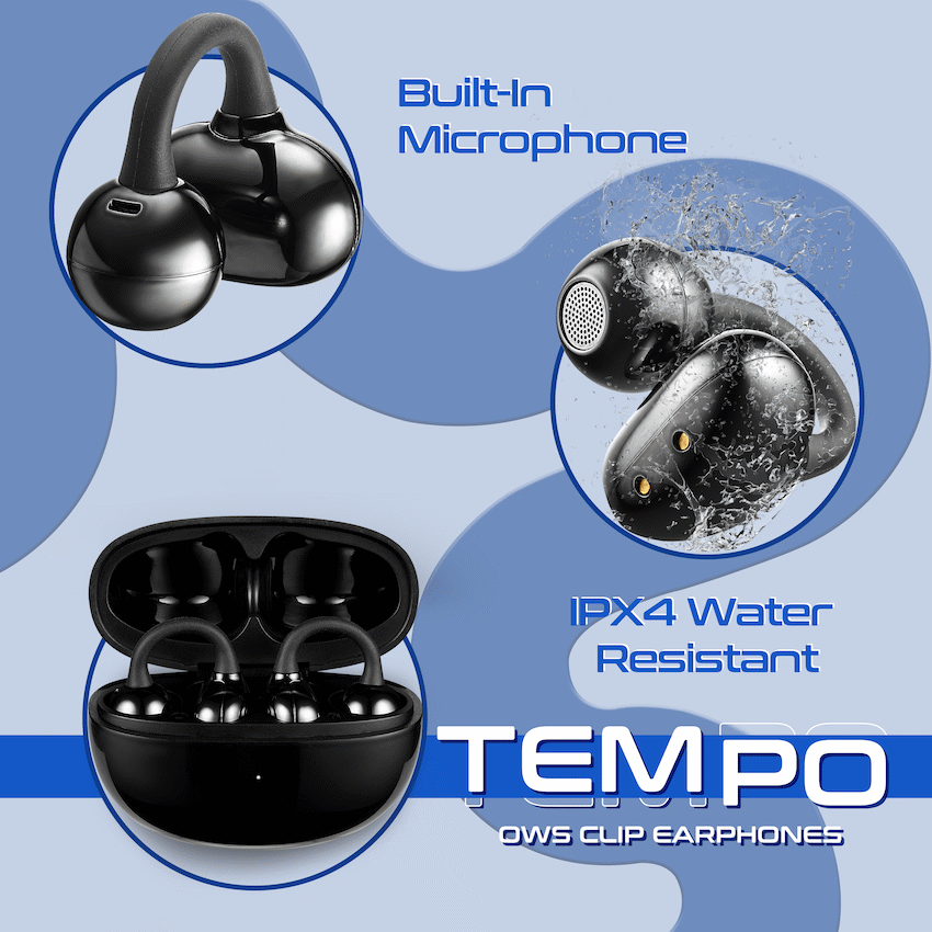Amplify Tempo Series OWS Clip Earphone - Black - image 3