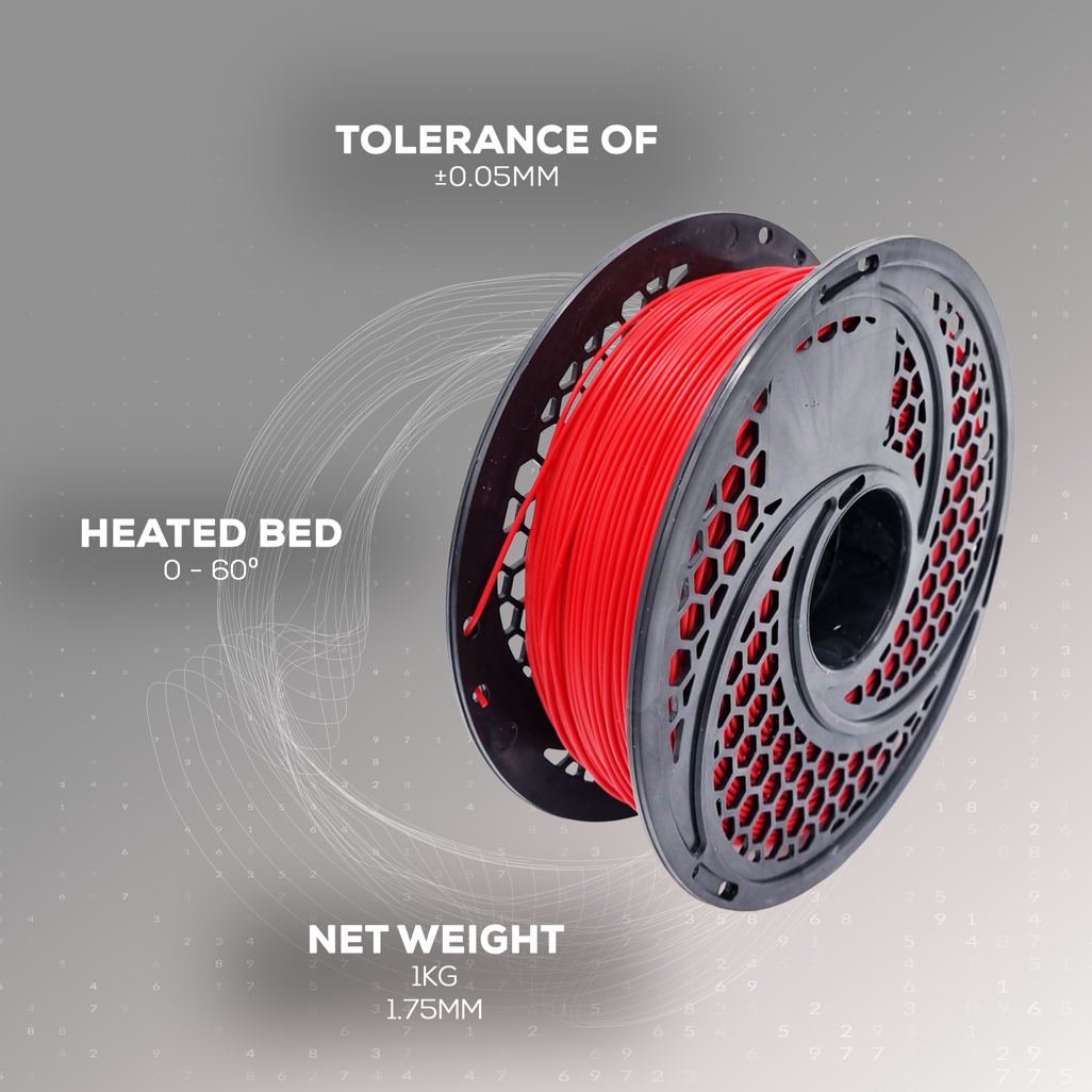 PLA Red Filament 1kg 1.75mm